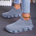thumbnail image 3 of Rokment Women's Men's Cross Training Runnning Shoes Unisex Comfortable Memory Foam Cushioned Slip on Socks Fitness Workout Jogging Trainners Walking Tennis Sneakers Dark Gray Size 7, 3 of 5