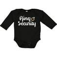 thumbnail image 3 of Inktastic Ringbearer Ring Security White Text Boys or Girls Long Sleeve Baby Bodysuit, 3 of 5