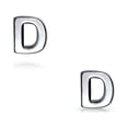 thumbnail image 2 of Bling Jewelry Womens ABC  Alphabet Initial Stud Earrings Sterling Silver, 2 of 4