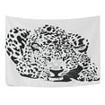 thumbnail image 3 of EREHome Lay The Snow Leopard Home Decoration Wall Tapestry 60x51 inches, 3 of 4
