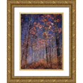 thumbnail image 1 of Vinogradof, Florentin 25x32 Gold Ornate Wood Framed with Double Matting Museum Art Print Titled - Autumn Leaves, 1 of 4