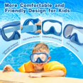 thumbnail image 3 of Kids Swim Goggles, Anti-Leak Snork Mask with Nose Cover & Elastic Fabric Strap, UV Protection Swimming Goggles for Kids Boys Girls, 3 of 5