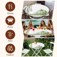 thumbnail image 7 of Fall Round Tablecloth, Fitted Table Cover with Elastic for 55"-60" Round Tables, Sage Green Pumpkin Thanksgiving Stripe Leaf Table Cloth Outdoor Indoor Dinning Party Waterproof Tablecloths, 7 of 7