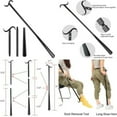 thumbnail image 4 of Fdelink Adjustable Dressing Aid,Shoe Horn Tool,with Shoe Stick Removal Rod with Sock Aid Extend Dressing Tool Horn Tools & Home Improvement,Clothing Assistant,1X Dressing Auxiliary Rod, 4 of 9