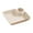 Beige, variant on Household Plastic Serving Tray with Dip Compartment Dessert Fries Plate Snack Dish Kitchen Server Multi-Purpose