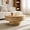 Natural Burl, variant on YWEN Round Coffee Table Wood, Modern Drum Burl Low Short Coffee Tables for Living Room 31.49" W X 13.77''h Mid Century Wooden Pedestal Fluted Circle Accent Small Center Apartment Easy Assembly