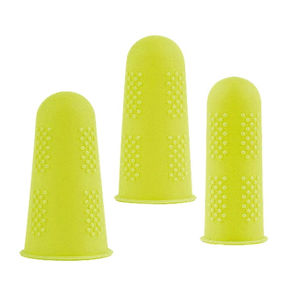 3 protectores para dedos, antideslizantes, resistentes a cortes, portátiles, resistentes al calor amarillo