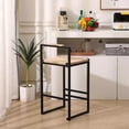 thumbnail image 6 of New Set of 2 Bar Stools with Back Paper Rope Woven Counter Height Dining Chairs for Kitchen, Home (Paper Rope with Back), 6 of 7