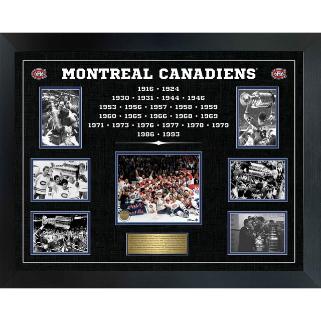 Canadiens de Montréal Stanley Tasse Dynastie Collage Encadré