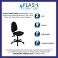 thumbnail image 3 of Flash Furniture Mid-Back Black Fabric Multifunction Swivel Ergonomic Task Office Chair with Adjustable Lumbar Support, 3 of 6