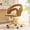 Brown + Gold, variant on Velvet Upholstered Adjustable Swivel Desk Chair, Bubble Tufted Accent Chair with Gold Metal Base, Rolling Office Chair for Living Room, Dining Room, Beige