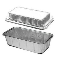 Handi-Foil 2 lb. Aluminum Foil Loaf Bread Pan Tin w/Dome Lid Heavy Duty Hfa #316 (pack of 15)