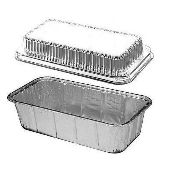 Handi-Foil 2 lb. Aluminum Foil Loaf Bread Pan Tin w/Dome Lid Heavy Duty Hfa #316 (pack of 15)