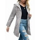 thumbnail image 3 of Chaqueta Impermeable Ligera para Mujer, con Capucha, Mangas Largas y Cremallera, para Actividades Al Aire Libre Gris M, 3 of 8