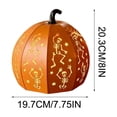 thumbnail image 3 of Halloween LED Pumpkin Lantern with Dancing Skeleton Cutouts Light Projecting Jack O Lantern Ornament For Indoor Outdoor Party Yard Decor, 3 of 7