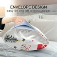 thumbnail image 4 of Yayeee Pillowcase King Size Set of 2 Satin Wrinkle Resistant Pillow Case, Gray Christmas Santa, 4 of 8