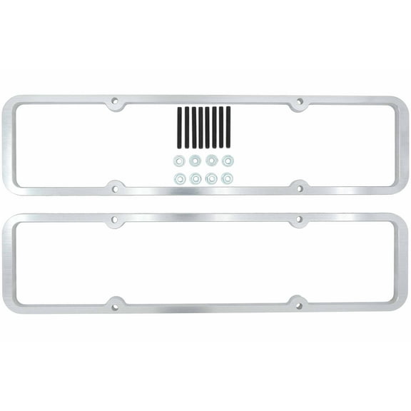 ICT Billet SBC Small Block Chevy 3/8" Billet Valve Cover Spacer Riser 350 Compatible with Chevrolet Shaft Mount Roller Rocker Engines Clearance 551661-3