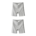 thumbnail image 4 of Guardurnaity Pantalones de seguridad de seda sin costuras de cintura alta 2 en 1 para mujer, medias transpirables, bragas de realce de verano, ropa Gris L(100-120 kg) 2Conjunto, 4 of 6