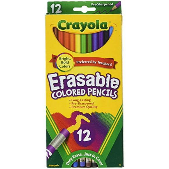Crayola 12Ct Crayons de Couleur Effaçables