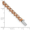 thumbnail image 2 of Auriga Fine Jewelry 14K Rose Gold Diamond Bracelet 7inch for Women, 2 of 5