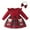Red, variant on Toddler Girls Christmas Long Sleeve Dress with Bowknot Prints and Matching Headband Party Gown Red 18-24 Months