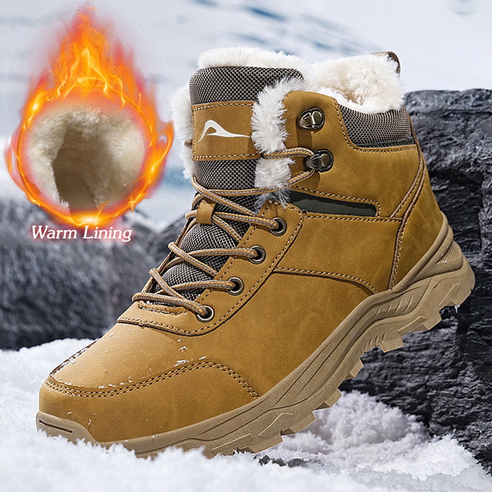 Men’s winter snow boots waterproof insulated mid-calf boots fur lined NWOT! Men main image 4