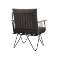 thumbnail image 6 of Manor Park Modern Hairpin Leg Metal and Wood Patio Chair, Clove Brown, 6 of 8