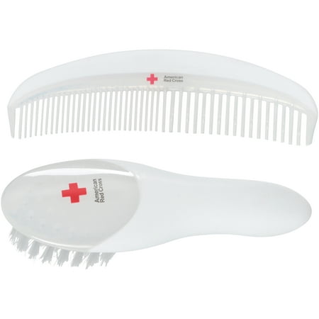 American Red Cross Soft Bristle Comfort Care Comb & Brush, Baby Hair (Best Baby Brush And Comb)