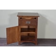 thumbnail image 4 of Crafters and Weavers Mission Quarter Sawn Oak 1 Door Drawer Nightstand in Walnut, 4 of 7