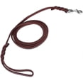 thumbnail image 2 of Brown Leather Dog Leash 7/6/5 Feet Belt Rope Leather Pet Running Walking (1.6M), 2 of 5