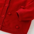 thumbnail image 6 of Baby Toddler Girls Sweaters Cardigans Button Closure Jacket - Cotton Cable Knit Cardigan for Spring Fall,White,2-3 Years, 6 of 8