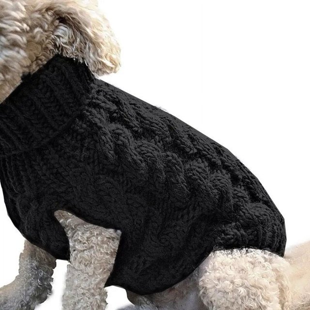 Winter Dog Clothes Chihuahua Soft Puppy Kitten Kitten High Collar Solid Color Design Sweater Fashion Clothing for Pet Dogs Cats ShopWise Round