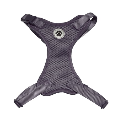Vibrant Life Polyester Mesh Adjustable and Reflective Dog Walking Harness, Gray, XS