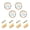 Balloons and Dots, variant on JIALIOU Kitchen Cabinet Knobs Round Zinc Drawer Pulls, White Dogs on Pink Grass, 4 Pack