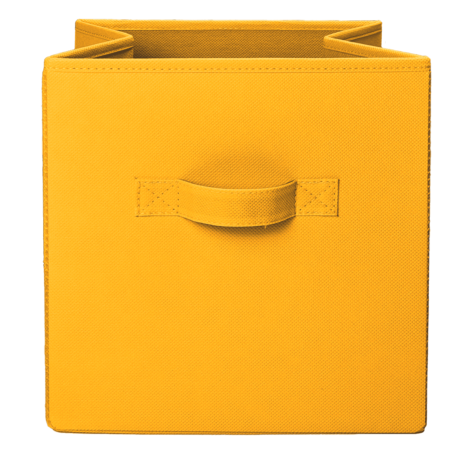 Mainstays Collegiate Collapsible Fabric Bins 10.5X10.5, Scoreboard Yellow, 4 Pack