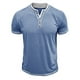 thumbnail image 4 of Blusa de Manga Corta de los Hombres Botones de Color Sólido Al Aire Libre Respirable Cuello Redondo, Sudadera Suelta Casual para Diario, 4 of 6