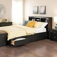 thumbnail image 2 of Prepac Freestanding Full/Queen Bookcase Headboard, Black, 2 of 5