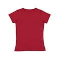 thumbnail image 2 of LAT Women 100% Cotton Jersey Crew Neck Short Sleeve Tee (3516) Garnet, XS, 2 of 4