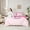 Pink B, variant on Feelyou Donut Initial Q Comforter Set 7pcs, Princess Pink Bowknot Queen Bedding Sets