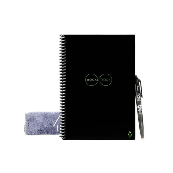 Cuaderno Inteligente, Patrón de cuadrícula, Reutilizable negro Rocketbook Core
