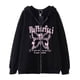 thumbnail image 2 of Estilo oscuro hip hop gótico Harajuku Y2K mariposa estampado de letras cremallera Sudadera con capucha Harajuku chaqueta sudadera, 2 of 5