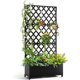 thumbnail image 1 of Yeshouse Mampara metálica exterior con celosía y jardinera – Huerto elevado de 3 paneles con ruedas y drenaje, separador de patio para plantas trepadoras y hortalizas, 1 of 8