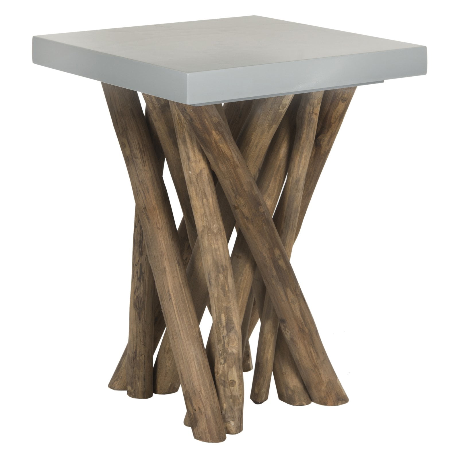 safavieh home collection hartwick white and natural side table