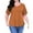 Caramel, variant on Women's Plus Size Tops Short Sleeve Lace Jacquard Spliced Loose Fit Tunic Shirts Cross Rope V Neck Blouses, 2X