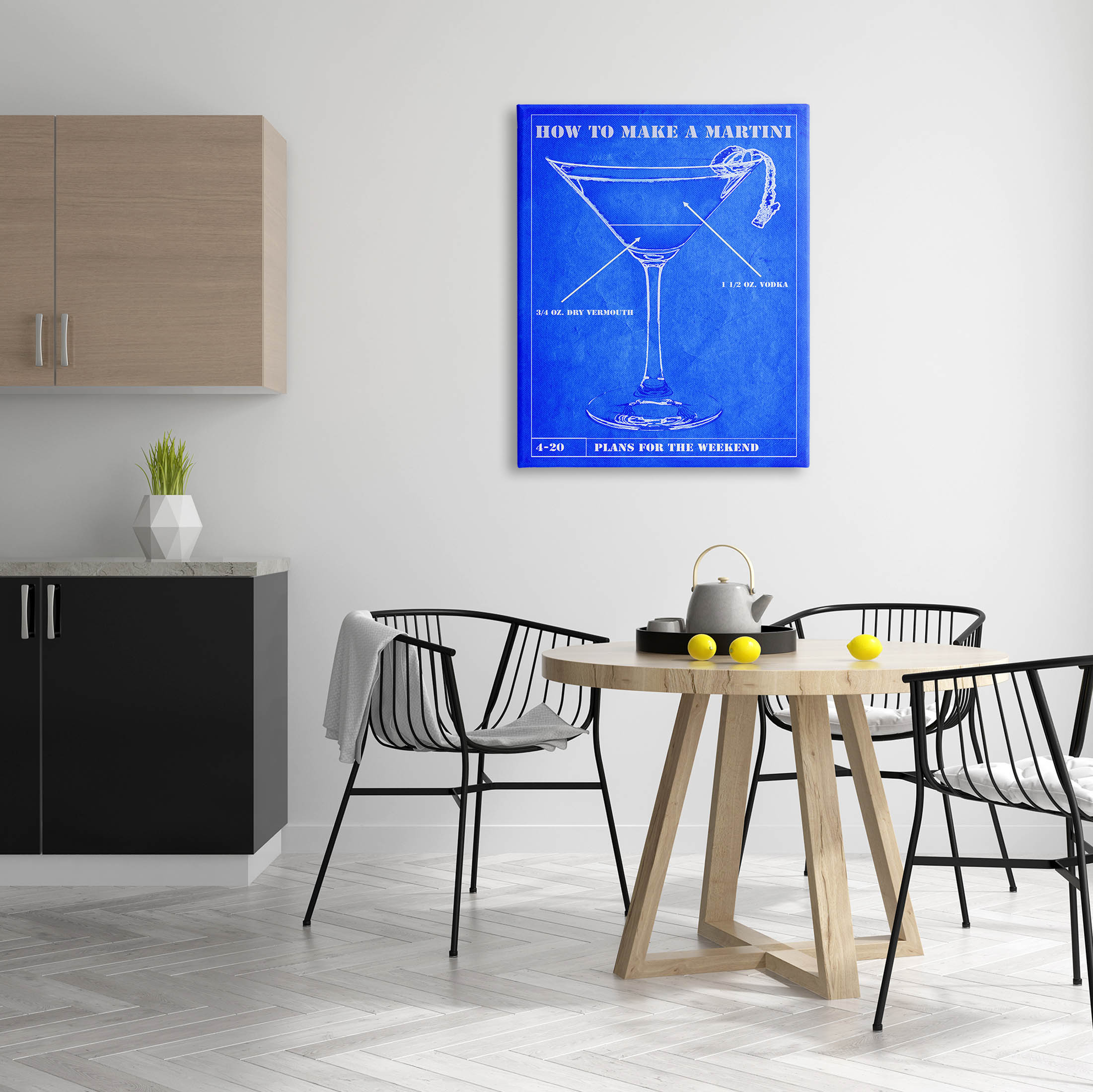 Stupell Industries How To Make Martini Diagram Graphic Art Gallery Wrapped Canvas Print Wall Art, Design by Marcus Jules