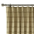 thumbnail image 3 of TWOPAGES Linen Textured 52 X 96 Inches Long Drape 1 Panel Light Filtering Print Curtain for Living Room, Double Windowpane, 3 of 6