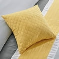 thumbnail image 4 of Chezmoi Collection 7-Piece Yellow/Gray/White Modern Stripe Zigzag Embroidery Comforter Set, Full, 4 of 7