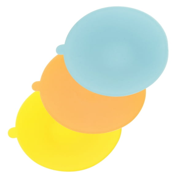 IBASETOY 3pcs Double Sided Suction Cup Silicone Feeding Bowl Pads with Slip Design for Seniors