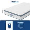 thumbnail image 3 of Colchón En Caja Sky Care Individual Con Espuma Viscoelástica, Resortes Embolsados Y Firmeza Media De 25 cm, 3 of 6