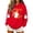 07 Red, variant on Fewfanhot Womens Polka Dot Oversized Long Sleeve Drop Shoulder Print Hoodies with Pocket